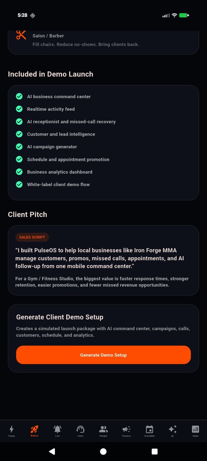 PulseOS screenshot
