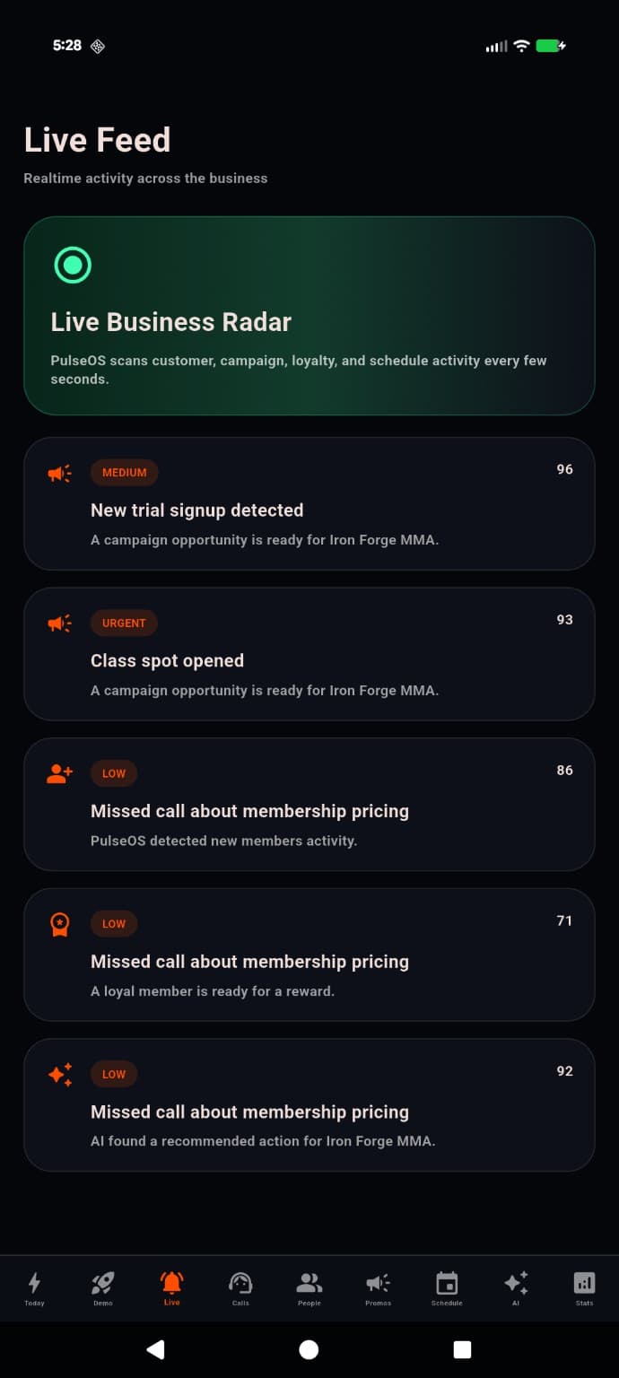 PulseOS screenshot