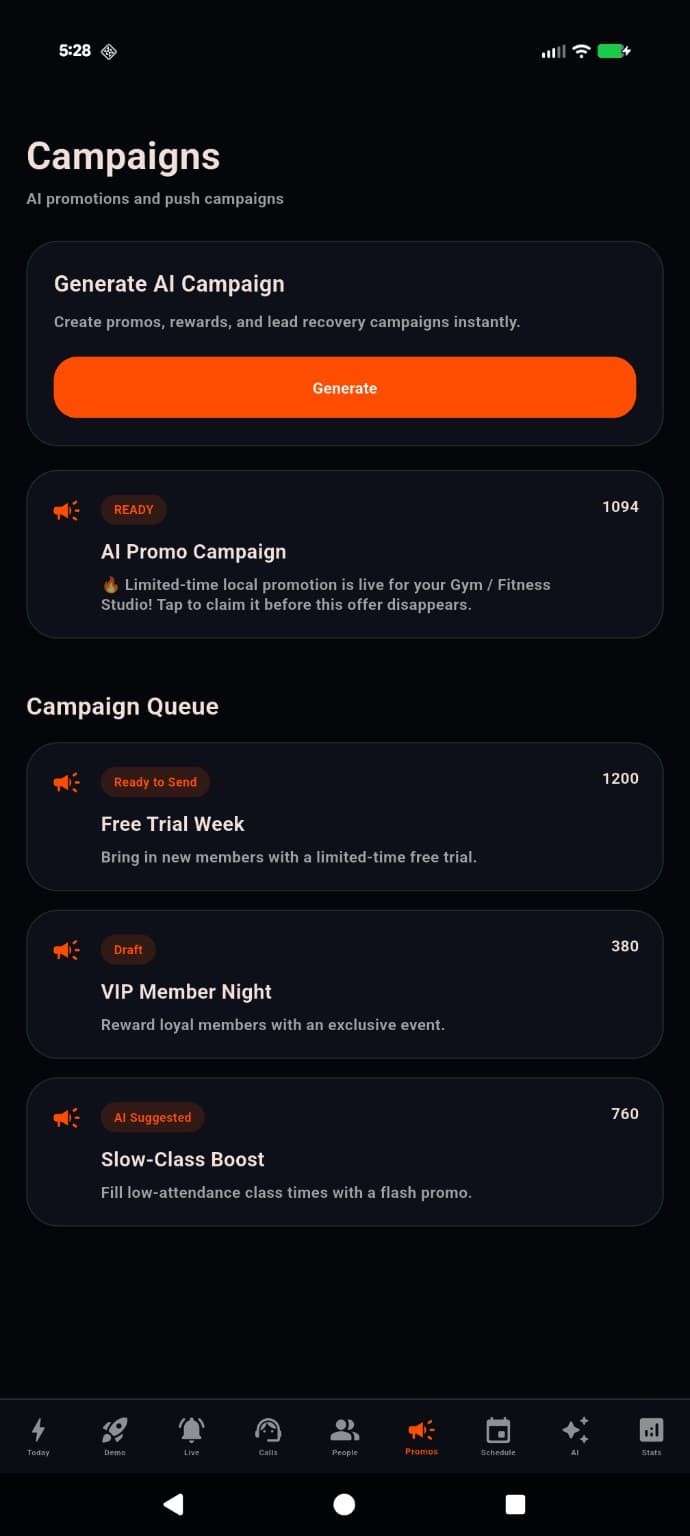 PulseOS screen